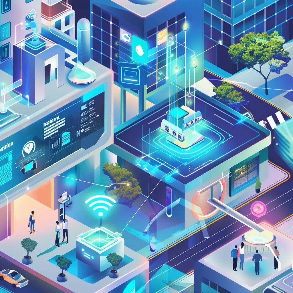 Illustration of Proptech innovations in commercial real estate