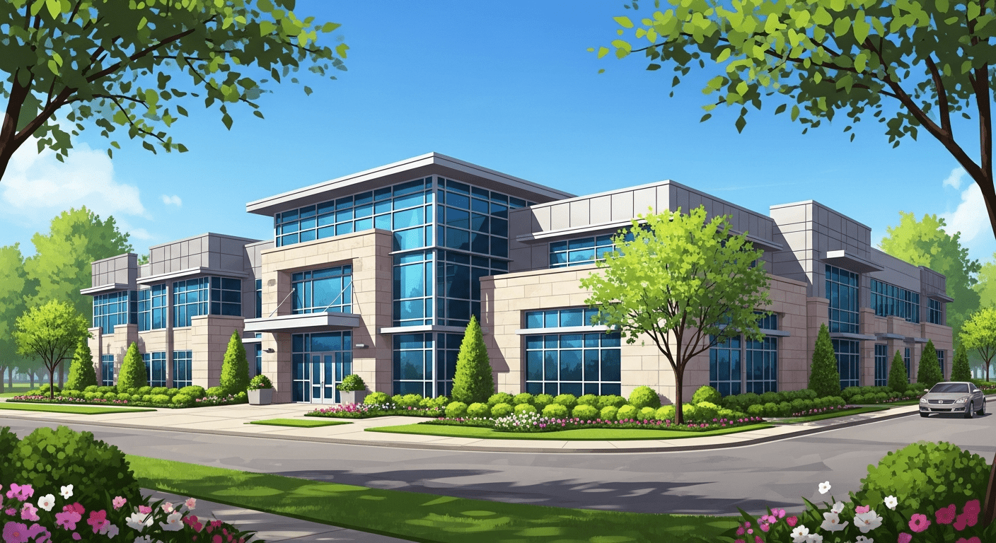 Modern commercial building in Spring TX